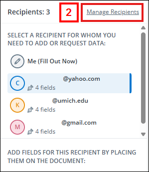 Manage Recipients